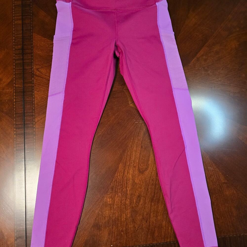 Powerhold by Fabletics Women's Athletic Leggings Pink Purple sz med